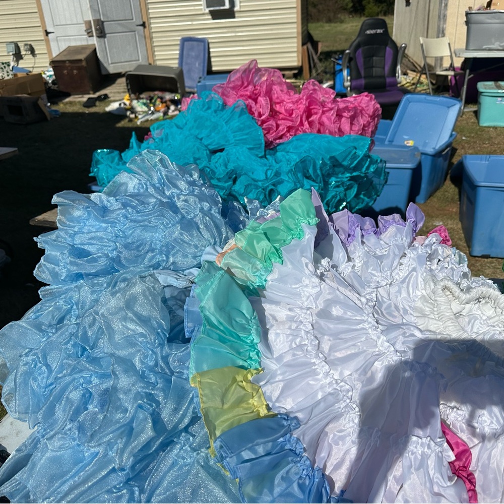 Light Blue Ruffled Skirt Set - Picture 4 of 5